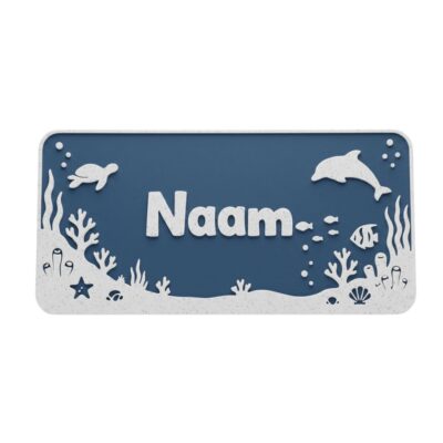 Gepersonaliseerd naambordje kinderkamer 3D geprint stracciatella